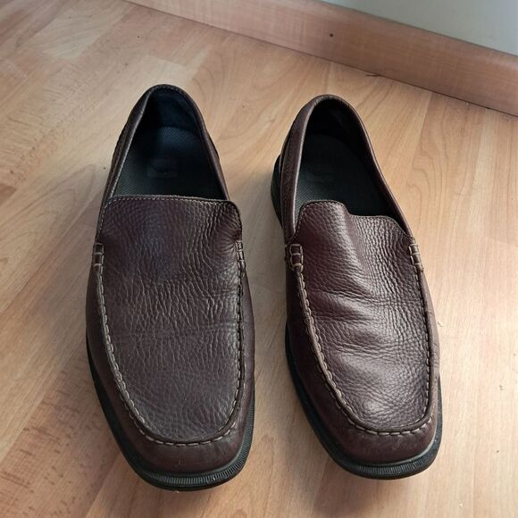 Rockport loafers men's 11 brown slip on classic minimalist workwear office - Picture 1 of 6